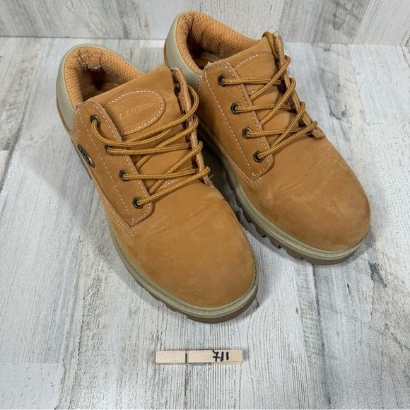 Lugz Flexastride Men's Tan Work Boots with Memory Foam #711 - Picture 11 of 13